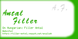 antal filler business card